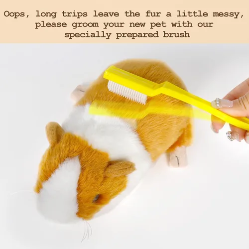 Miniatura 9 de redaica 2 piezas de animales de peluche de cobaya - 7.9 pulgadas de peluche realista, lindos juguetes de cobaya para niños, muñeco de mascota