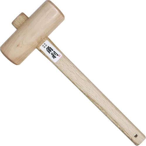 Miniatura 7 de KAKURI Martillo de madera japonesa de 36mm - Martillo pequeño de madera para carpintería, ebanistería, cincelado y tallado - Cabeza redonda