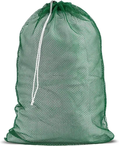 Miniatura 17 de Bolsa de lavandería de malla XL de Handy Laundry - Duradera, lavable a máquina con cierre de cordón seguro - Perfecta para dormitorios Negro