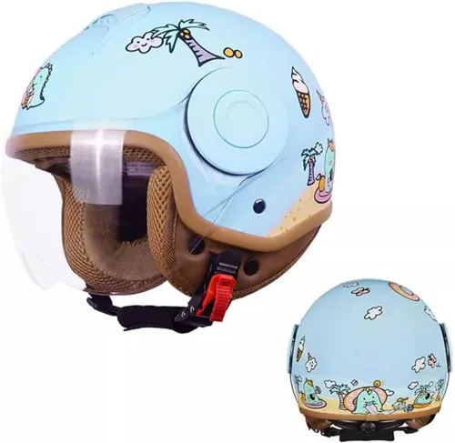 Miniatura 9 de Koliyn - Casco de motocicleta para niños aprobado por el Departamento de Transporte (DOT) - Casco medio para niños de 2 a 14 años - Niños y niñas