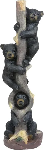 Miniatura 5 de BLACK FOREST DECOR - Escultura de tres osos en un árbol - Decoración rústica de oso para cabaña, cabaña - 45.5" x 14" x 12