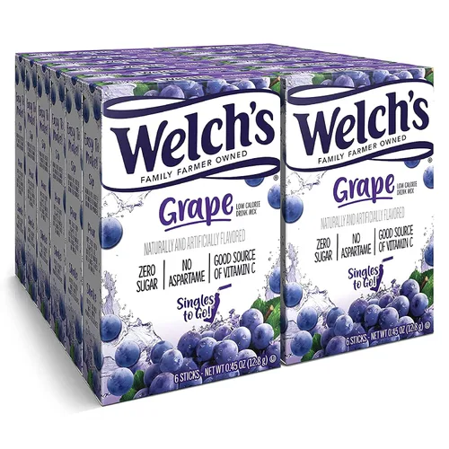 Miniatura 8 de Welch's Singles To Go! Paquete variado de mezcla de bebida de arándano, paquetes de sabor de agua sin azúcar, sin aspartamo, sin tintes