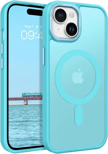 Miniatura 11 de BENTOBEN Funda para iPhone 15, funda para iPhone 15 compatible con MagSafe, funda magnética mate translúcida a prueba de golpes para mujeres