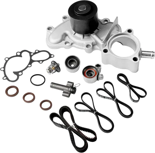 Miniatura 10 de Kit de correa de distribución del motor con bomba de agua Compatible con Honda Civic HX EX LX GX DX 1.7L L4 SOHC 16V 2001-2005 Reemplaza #