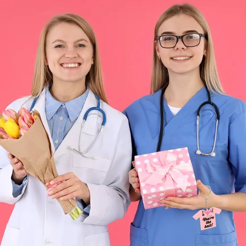 Miniatura 7 de Sureio 36 llaveros de la semana de CNA, regalos de enfermera, llavero a granel para enfermera, graduación, fiesta, decoración, enfermera