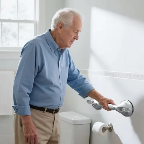 Miniatura 9 de DAILYLIFE Barras de agarre para bañeras y duchas, asas de ducha de 17 pulgadas para ancianos con ventosa, barra de agarre de seguridad para ducha
