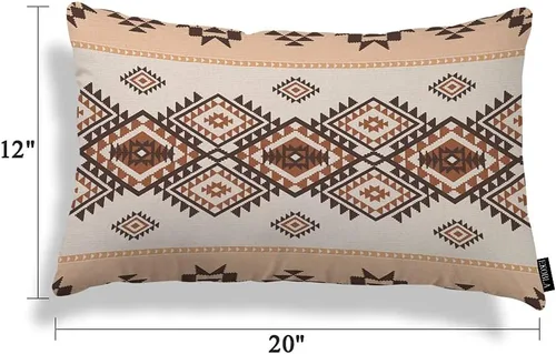 Miniatura 5 de EKOBLA Funda de almohada azteca estilo nativo americano, navajo, étnico, bohemio, patrón geométrico, rústico, fundas de almohada decorativas