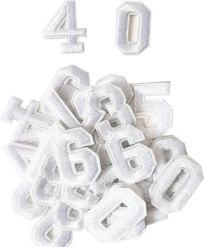 Miniatura 15 de Harsgs 72 parches de letras para planchar con números, parches bordados de letras A-Z números 0-9 para ropa, vestido, sombrero, jeans, accesorios