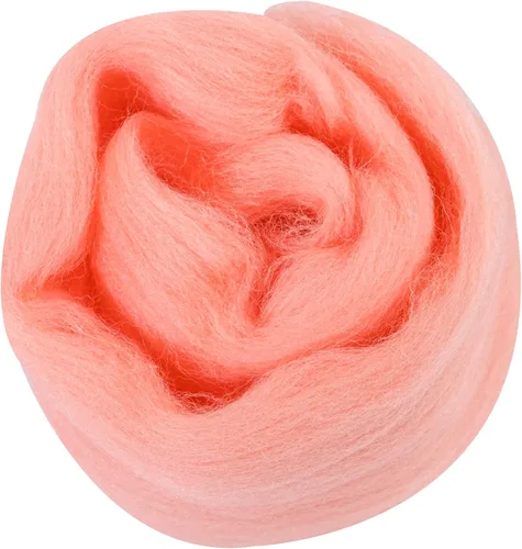 Miniatura 37 de 24 tipos de lana rosa, 4.23 oz (120 g), adecuado para fieltro húmedo y fieltro de aguja de telas hiladas de lana. Un paquete de prueba está Tonos