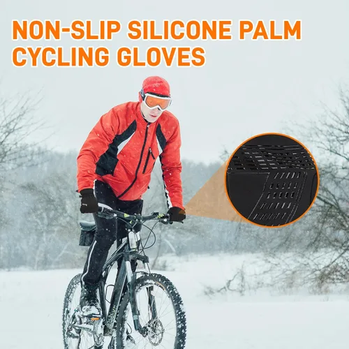 Miniatura 7 de ihuan Guantes de invierno para hombres y mujeres, impermeables, cálidos, guantes de nieve para clima frío, material térmico para esquí, snowboard