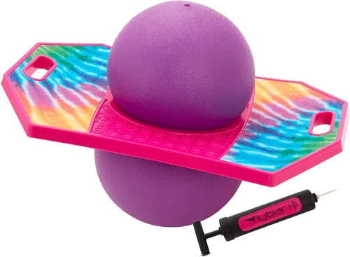 Miniatura 8 de Flybar Pogo - Pelota de truco para niños, tabla de rebote de equilibrio con cubierta antideslizante, bomba incluida, juguetes para interiores y Robot