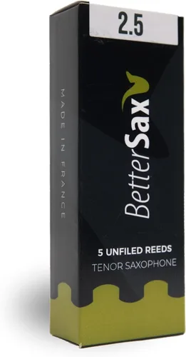 Miniatura 9 de BetterSax Cañas de corte de jazz para saxofón Tenor, fuerza 2.0, paquete de 5 para una calidad de sonido superior, perfectas para actuaciones