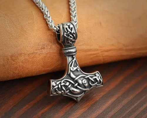 Miniatura 93 de Baldur Jewelry - Collar de martillo Thors Mjölnir - Colgante de martillo de Thor nórdico vikingo joyería vikingo - Collar Thor - Regalos Thor