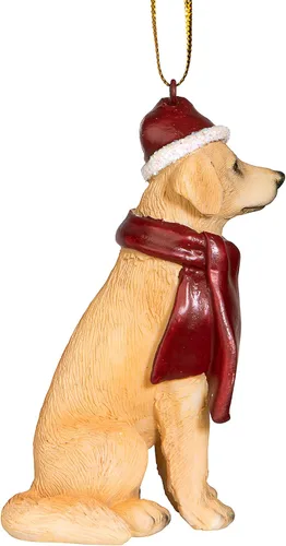 Miniatura 2 de Design Toscano - Figura de perro para decoración navideña. Golden Retriever
