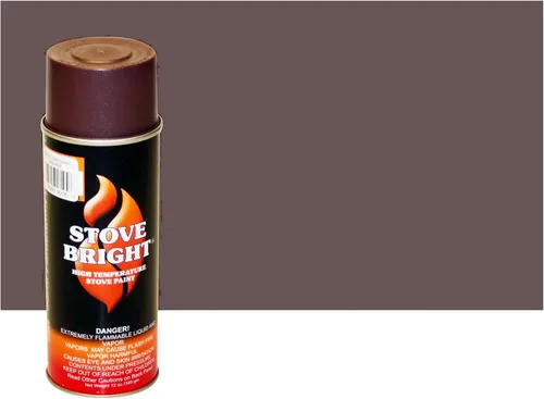 Miniatura 22 de Pintura en aerosol Stove Bright de alta temperatura, metálica, hasta 1200 grados, 12 onzas (paquete de 1), 6304 - negro liso sin brillo 6304 - Negro