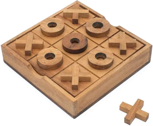 Miniatura 11 de SiamMandalay 3D XO Tic Tac Toe XOXO: Juego de madera hecho a mano para adultos con caja de regalo SM (En la foto)
