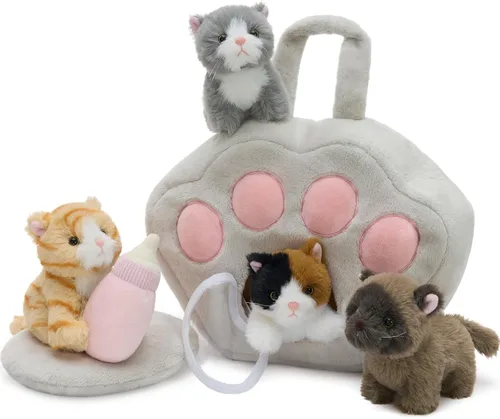 Miniatura 22 de Tezituor Paquete de 6 Pequeños Animales de Peluche a Granel Juguetes de Peluche, Mini Llaveros de Animales de Peluche Lindos de 6" para Niños, Mini