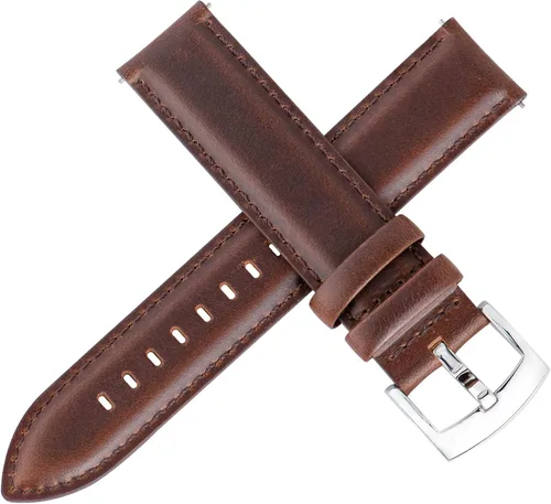 Miniatura 2 de OTTOODY Correas de cuero para reloj de 0709in 0787in 0827in 0866in correa de reloj de cuero de grano superior para hombres y mujeres elegantes