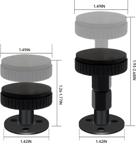 Miniatura 2 de LveSunny 4 topes de cabecera para pared, tapones ajustables para cabecero, tapón de ruido de cama para cabecero, sofá, parachoques de pared de cama