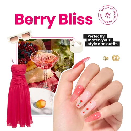 Miniatura 4 de Beetles Esmalte de uñas – Esmalte de uñas de dedos rojos de secado rápido (0.5 onzas líquidas), no necesita lámpara UV, esmalte de uñas, manicura
