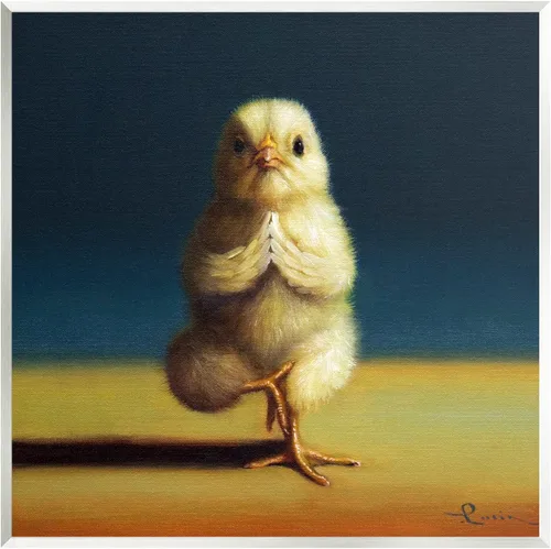 Miniatura 9 de Stupell Industries Yoga Chicks - Placa de pared divertida con diseño de animales de Lucia Heffernan, 12 x 12 pulgadas, color amarillo Chicas De Yoga