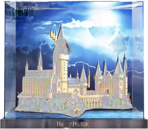 Miniatura 10 de Vitrina acrílica para Lego Harry Potter Hogwarts Castle 71043, escaparate, protege y decora modelo con almacenamiento a prueba de polvo (fondo C)