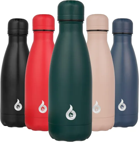 Miniatura 12 de BJPKPK Botella de Agua Aislada 17oz Botellas de Agua de Acero Inoxidable Apta para Lavavajillas Metal Térmica Mantiene Frío y Caliente, Gris Niebla