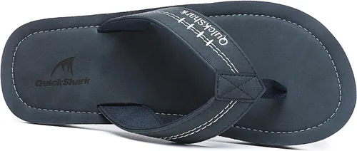 Miniatura 3 de Quickshark Sandalias de cuero para hombre, con soporte de arco, para playa