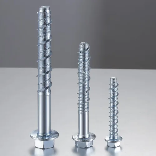 Miniatura 3 de Wensilon Tornillo para concreto de 1/4" x 4" con recubrimiento de zinc de diámetro grande, grosor real 5/16" (8mm) para anclaje en mampostería