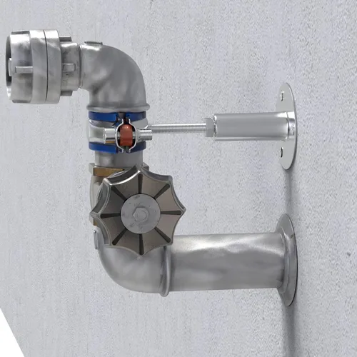 Miniatura 7 de TAISHER 4 soportes de tubo ajustables de acero inoxidable 304 para montaje en pared, soporte de correa de tubo ajustable, adecuado para tubos