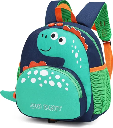 Mochila pequeña para niñas y niños, mochila para perschool con correa para el pecho, dibujos animados 3D, Dinosaurio, Linda mini mochila para niñas
