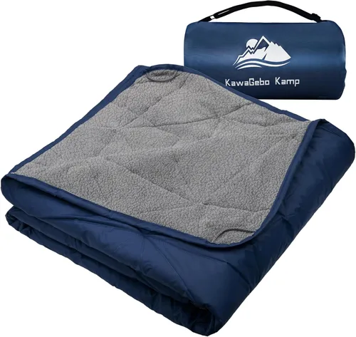 Miniatura 11 de Manta impermeable para exteriores, manta de estadio de forro polar plegable para eventos deportivos al aire libre, campamento, automóvil, mascota