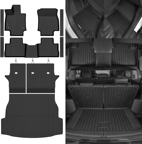 Miniatura 17 de Alfombrillas de piso Naibeve para Ford Edge 2015 2016 2017 2018 2019 2020 2021 2022 2023 2024 2025 - Ajuste personalizado para todo clima