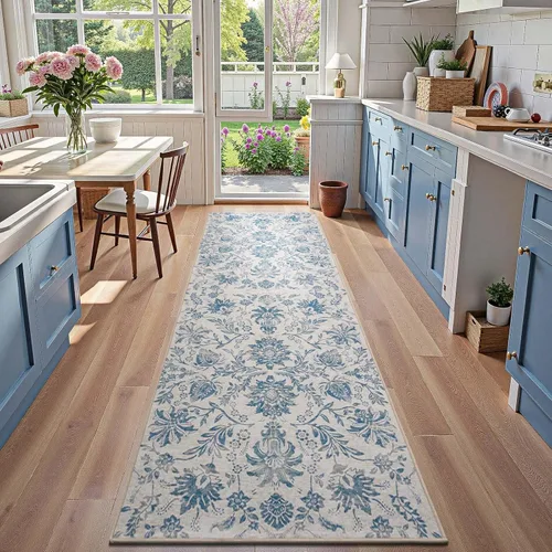 Miniatura 87 de jinchan Lima - Alfombra de pasillo lavable de 2 x 6 pies, antideslizante, de pelo corto, suave, ultrafina, alfombra envejecida para casa de campo
