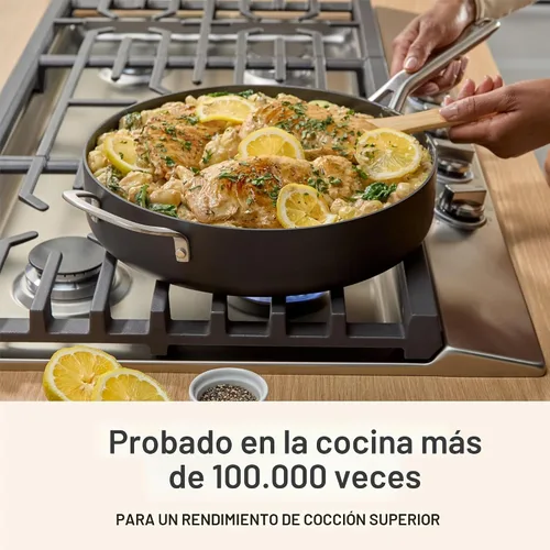 Miniatura 2 de Calphalon® - Sartén para saltear de 5 cuartos de galón, antiadherente y anodizada con tapa
