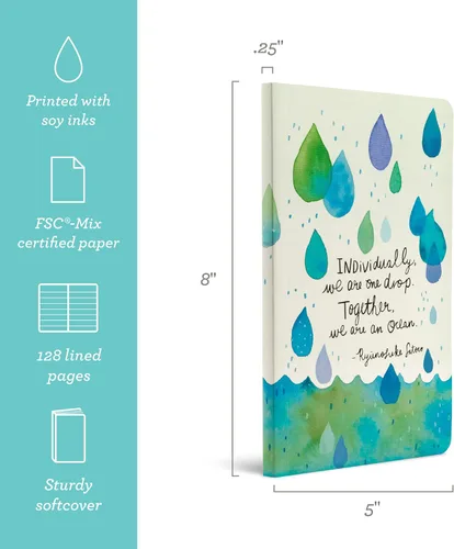 Miniatura 3 de Cuaderno de tapa blanda Compendium - Individualmente, somos una gota. Juntos, somos un océano. – Un cuaderno de escribir ahora con 128 páginas a