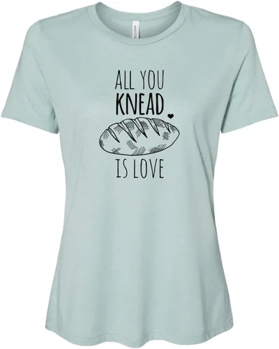 Miniatura 13 de Cute Women's Screen Printed Crew Neck Tee, Shirts With Sayings, Dusty Blue or Olive