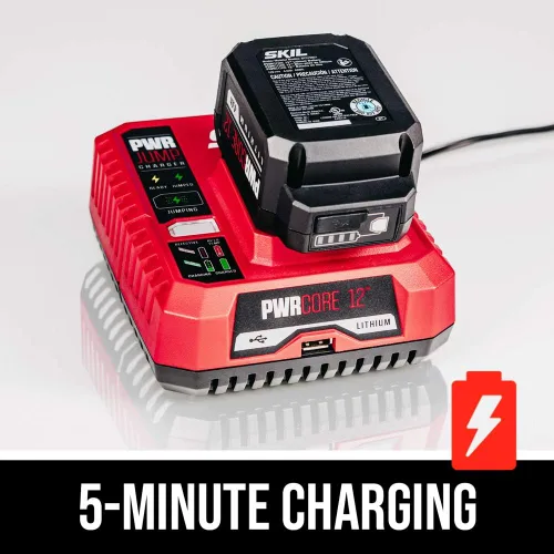 Miniatura 4 de SKIL PWR CORE 20 - Kit de sierra rectificadora sin escobillas de 20 V con batería de 4.0 Ah, cargador PWR JUMP y adaptador USB PWRAssist - RS5884-1A