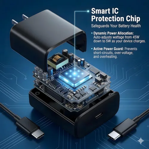 Miniatura 5 de Galaxy S26 S25 45W para cargador Android, bloque USB C de carga súper rápida, PD PPS de carga rápida tipo C, cable de carga rápida de 10 pies