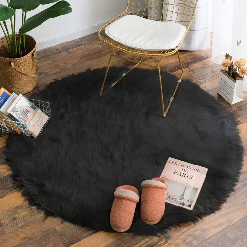 Miniatura 35 de Carvapet - Tapete suave de cuero sintético de oveja, lanudo y lujoso, grande (para decorar habitación), lado de la cama, dormitorio, sala de estar