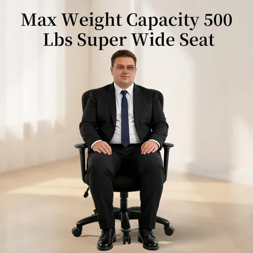Miniatura 10 de YFO Silla de oficina grande y alta de 500 libras, silla de escritorio para computadora con soporte lumbar ajustable, malla ergonómica resistente