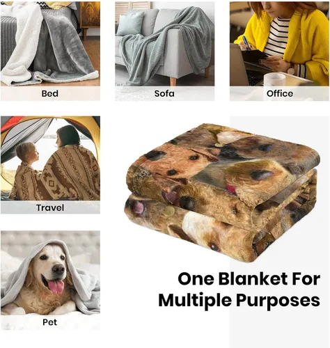 Miniatura 4 de Manta con estampado Airedale Terrier – Manta con estampado de animales divertidos para amantes de los perros y cachorros, regalos Airedale Terrier