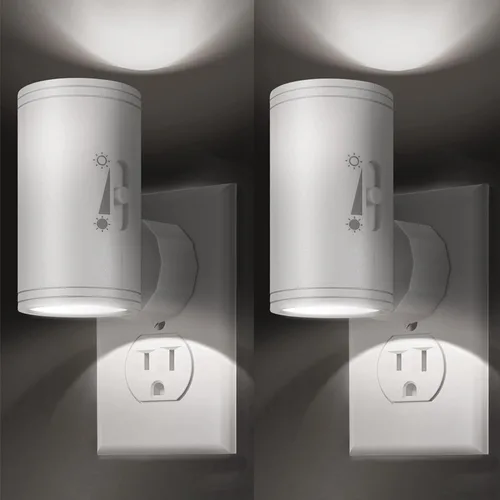 Miniatura 8 de Luz nocturna LED de pared enchufable con regulación de 0 a 300 lúmenes, blanco cálido de 2700 K, sensor de luz de encendido/apagado automático