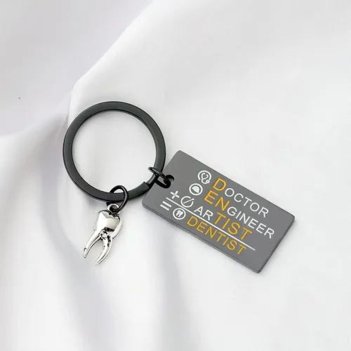 Miniatura 2 de WSNANG Divertido llavero de dentista higienista dental regalo de odontología joyería de ortodoncista regalos para estudiantes dentales regalos