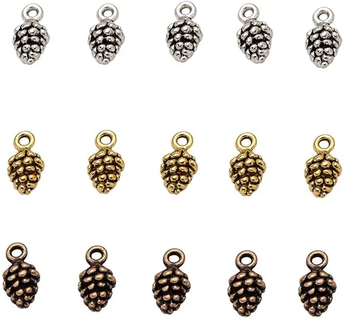 Miniatura 19 de Airssory Vida Religión Corazón Ojo Letra Número Naturaleza Flor Planta Fruta Animal Lucky Antique Charms, Plata, No es una piedra preciosa