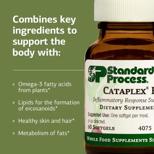 Miniatura 4 de Standard Process Cataplex F - Suplemento alimenticio integral, metabolismo, salud de la piel y salud del cabello con vitamina B6, aceite de linaza