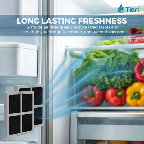 Miniatura 6 de Tier1 RWF1052 ADQ36006101 Combo de filtro de agua y aire para refrigerador Reemplazo para filtro de refrigerador LG LT700P y Kenmore 9690
