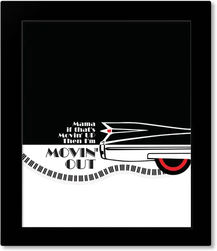 Miniatura 6 de I'm Movin' Out (Anthony's Song) - Classic Rock Lyric Inspired Music Wall Art Print Poster (10"L x 8"W, Print - Unframed)
