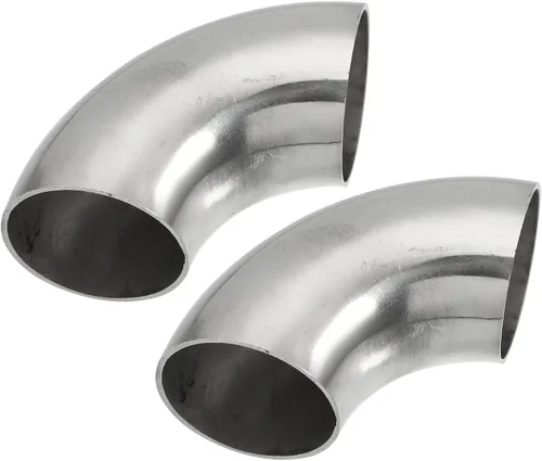 Miniatura 8 de X AUTOHAUX 2 piezas OD 1 pulgada 90 grados 1.2mm de espesor codo curvo de mandril SS304 tubo curvado de acero inoxidable codo de tubo de escape