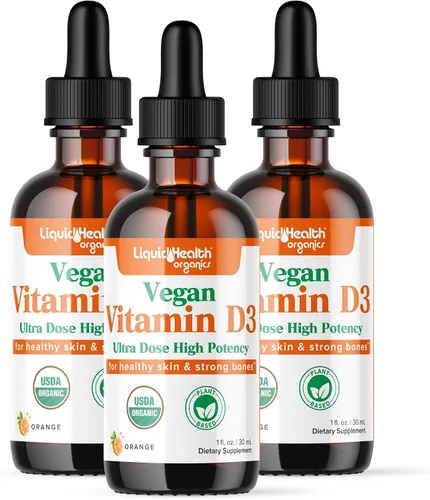 Miniatura 6 de LIQUIDHEALTH Vitamina D3 4000 UI, gotas líquidas orgánicas de vitamina D USDA para adultos y niños, vitamina D vegana para apoyo del sistema